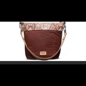 Consuela Martina Wedge Snakeskin Waxed Canvas Used